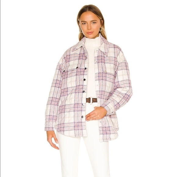 NWT Lovers and Friends Conlee Quilted Shacket in Pink & Purple Size Small - Picture 7 of 7